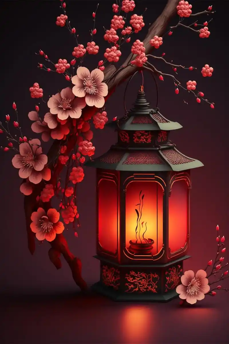 梅花灯笼中国传统节日元宵佳节