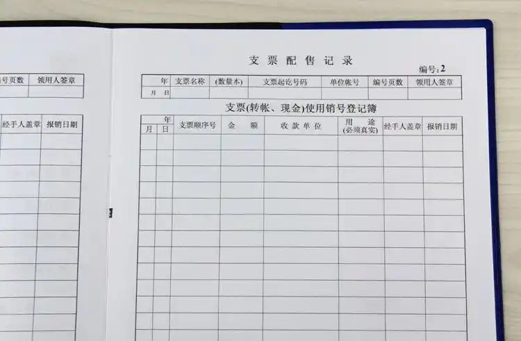 成文厚101-8支票登记簿5