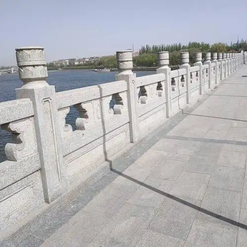 河道石栏杆图片大全河边石头制作栏杆