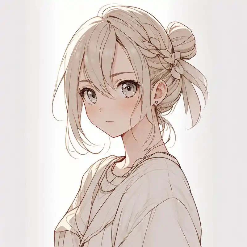 94卡通女生头像,简单气质78