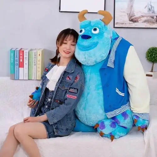 2024新品怪兽大学穿衣服的蓝毛怪苏利文超大安抚毛绒玩具公仔玩偶