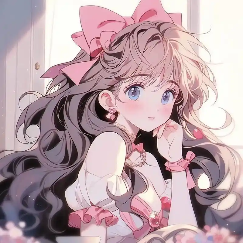 一眼就沦陷的粉色少女心头像.咒语分享:a cartoon g - 抖音