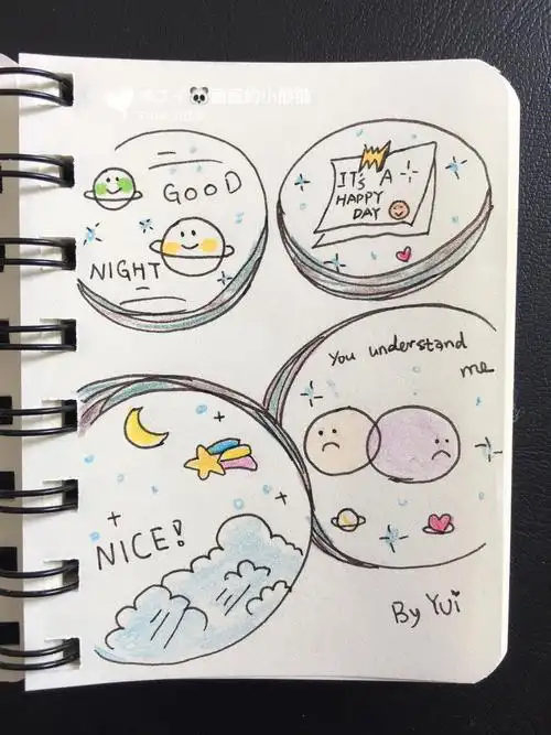 超简易手帐绘画恋爱日记彩铅60有步骤清新