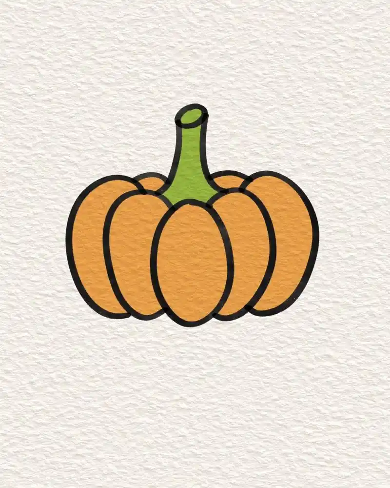 简笔画南瓜#简笔画 #一起学画画 #一学就会系列 #儿童画  - 抖音