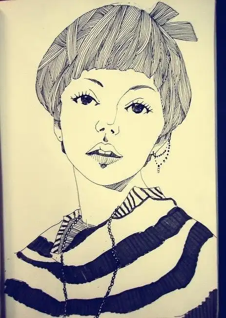 白日梦想家的相册-王雨的黑白人物肖像画