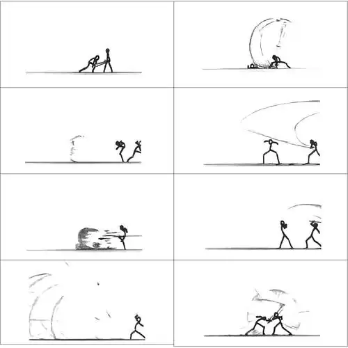 圣诞创意礼物手翻书动画火柴人格斗送男生翻页动画生日节日礼品