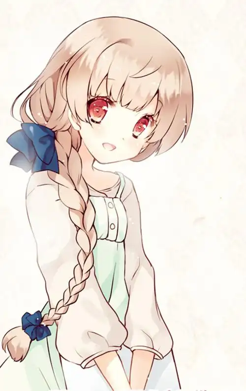 萌q版二次元美女插画动漫