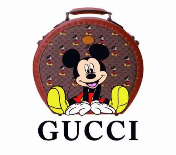 卡通动漫米老鼠图案字母gucci拼接印花矢量图服装裁片t恤烫图印花花型