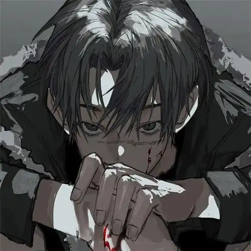 二次元头像男高冷帅气黑暗系_男生动漫头像_头像屋