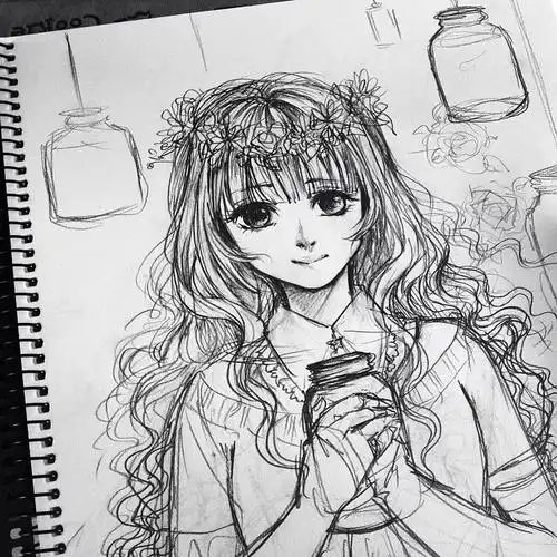 这么灵动的67动漫人物铅笔稿拿走不谢