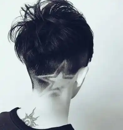 超酷的男士刻痕发型
