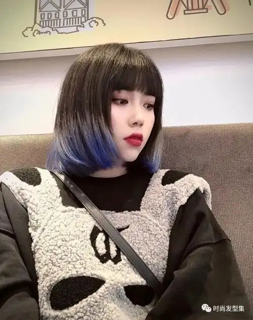 2021流行渐变染短发光芒四射呀