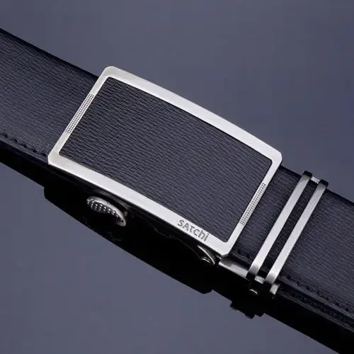 satchi沙驰皮带**2015新款男士自动扣牛皮腰带**.