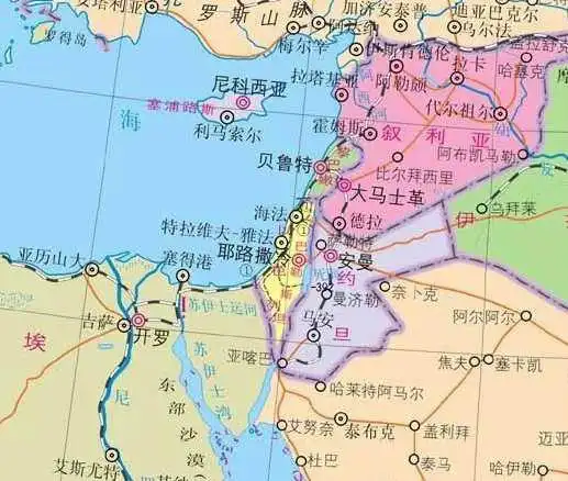 以色列,约旦的地理位置