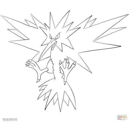 闪电鸟简笔画可爱