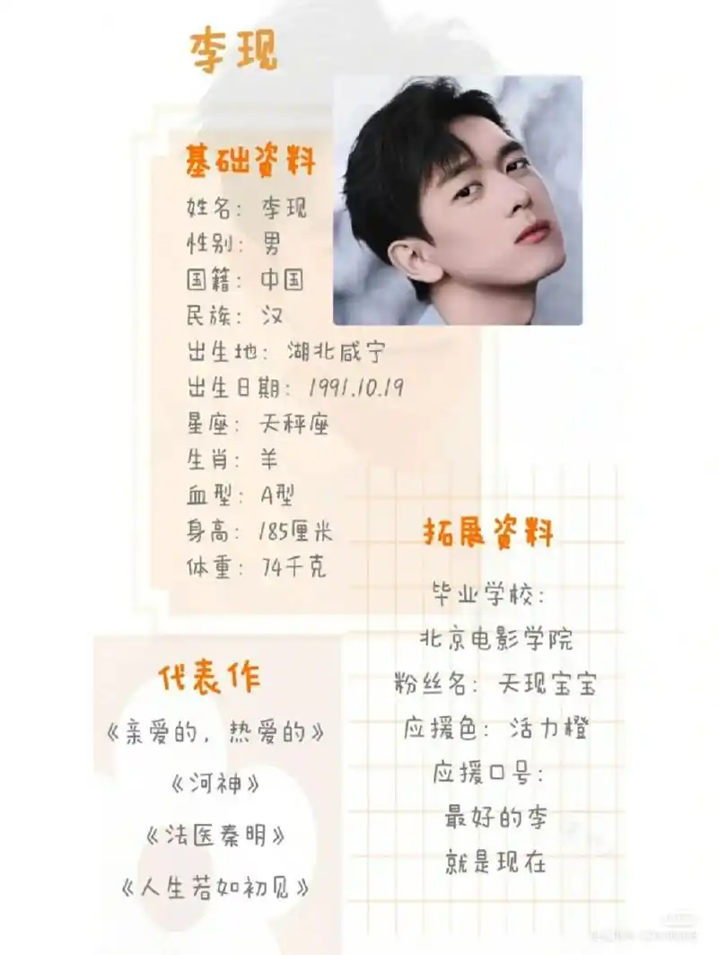 李现的个人资料