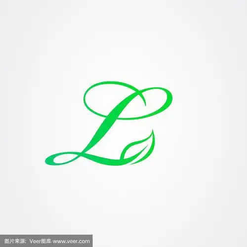 l字母与叶片插图