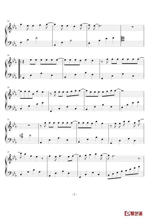 心墙钢琴谱-郭静2