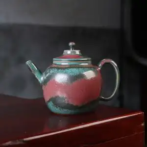 白露伟 省工 纯手工高温窑变炭烧钧瓷刚正壶单壶泡茶壶茶器品茗