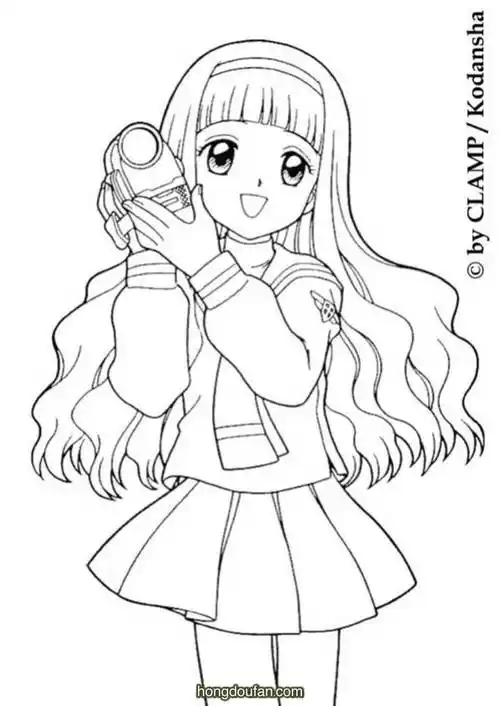 10张有趣可爱的二次元猫咪少女漫画涂色图片免费下载