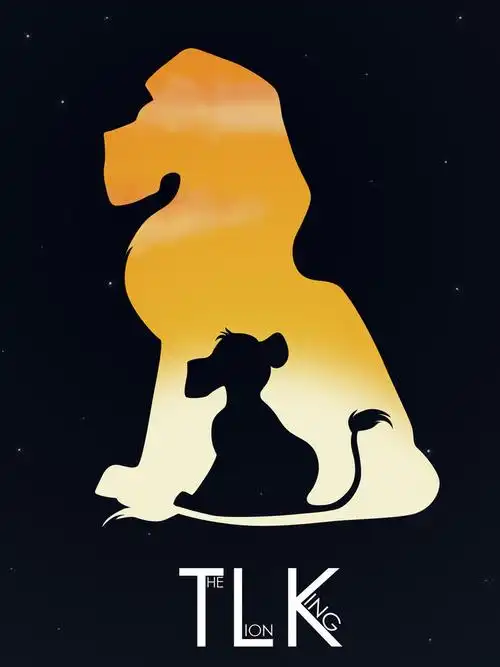 剪影海报设计-狮子王