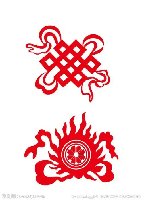 中国传统图案10民间剪纸图案中国传统图案10民间剪纸图案八宝纹样矢量