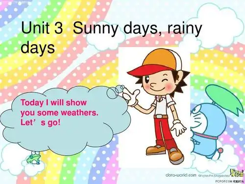 unit   sunny days, rainy days today i will show you some