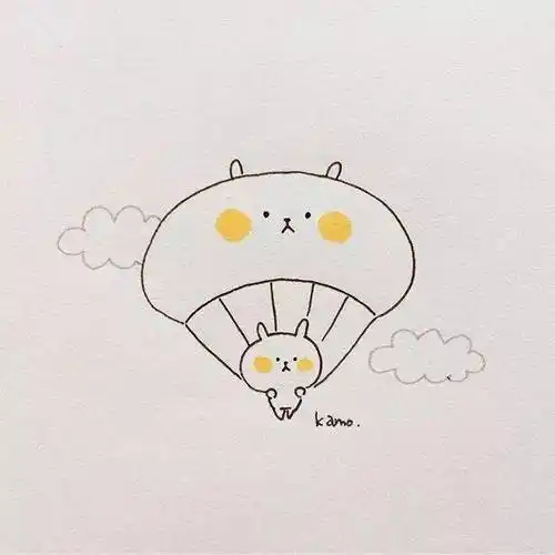 一组很可爱的简笔画素材童趣可爱可用在手账手抄报中