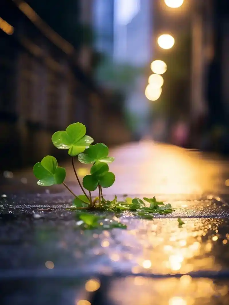 四叶草即是幸运草,寓意着幸福,健康,好运, - 抖音