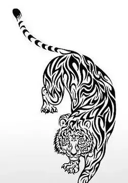 老虎花纹纹身图片_老虎花纹纹身素材_老虎花纹纹身模板免费下载-六