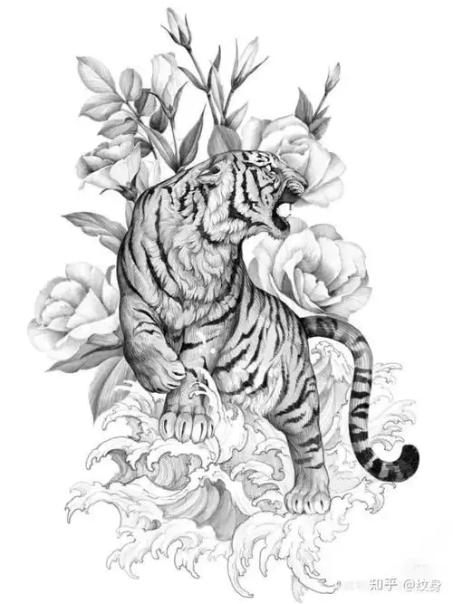 纹身手稿 纹身图案 老虎纹身素材 最新纹身手稿图案 - 知乎