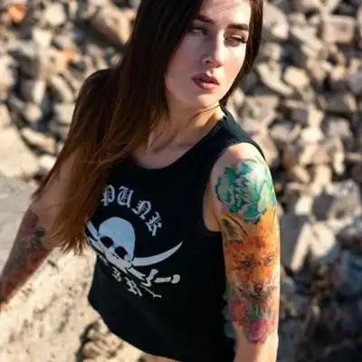 女头纹身霸气头像图片欧美纹身美女图片