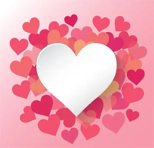 白色爱心设计矢量素材