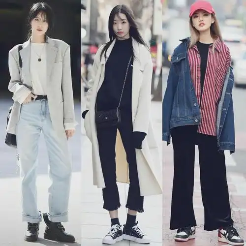 首尔街拍韩国女孩出街时髦穿搭