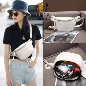 宋茜明星同款腰包女小ck时尚背包2020新款斜挎百搭单肩包包小胸包