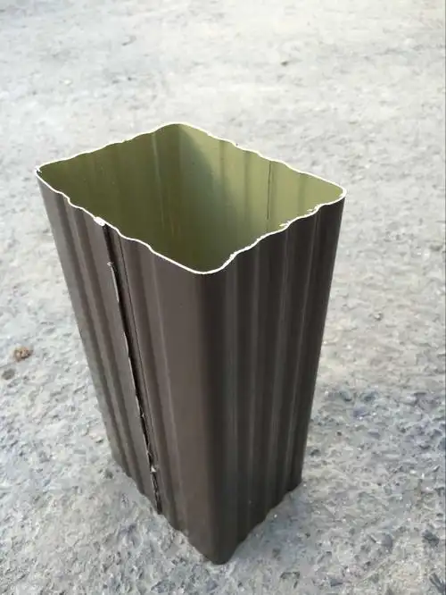 供应供应辽宁省盘锦市彩铝方形矩形雨水管有缝90120mm落水系统