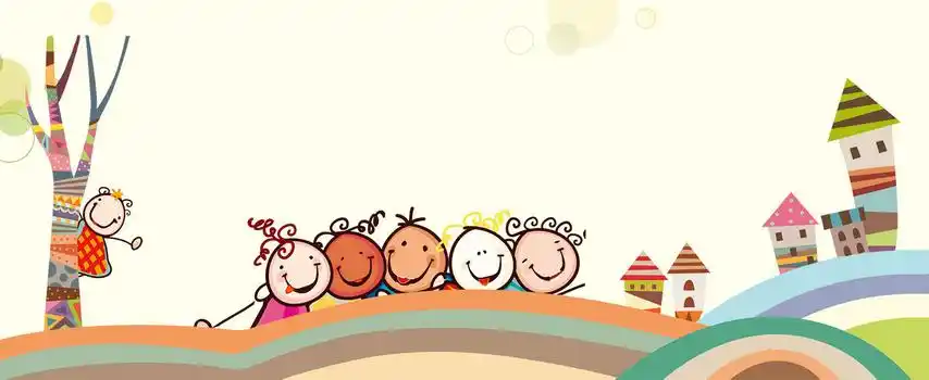 儿童卡通幼儿园展板海报背景