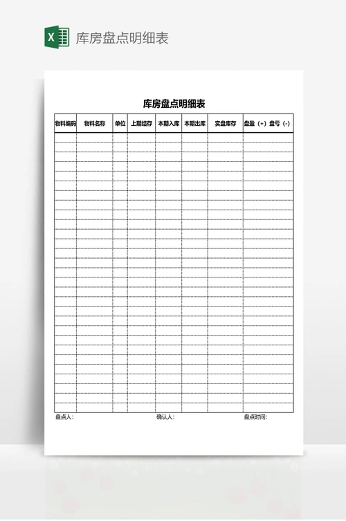 库房盘点明细表