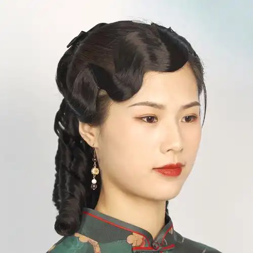 公主卷假发罗马卷假发假发马尾卷民国风马尾油条卷插梳卷发马尾