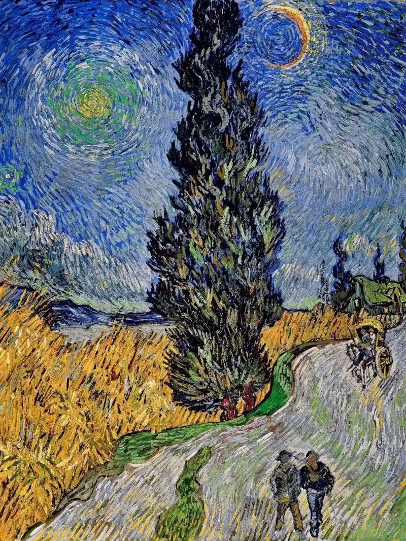 名画欣赏 #油画 #抽象艺术 #遇见艺术 #梵高  星辰是 - 抖音