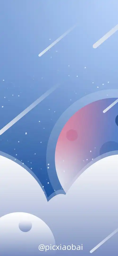 简约创意卡通宇宙背景手机壁纸