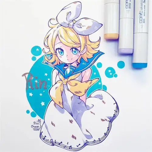 马克笔q版人物素材大全超可爱的q版动漫人物