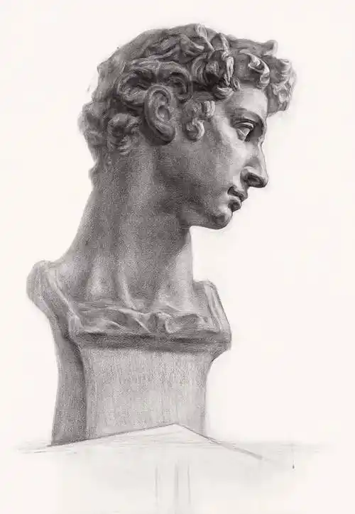 经典素描石膏像作品精选