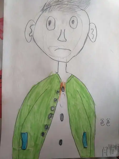 这是我画的爸爸的肖像.