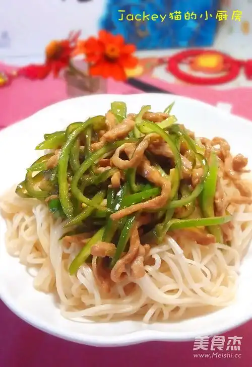 青椒肉丝拌面的做法【图】青椒肉丝拌面的家常做法大全怎么做好吃视频