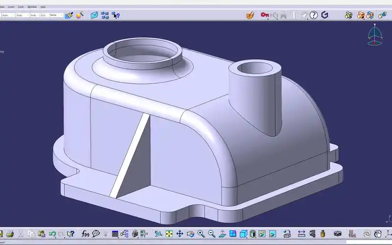 catia_3d 666 零件纯实体建模练习