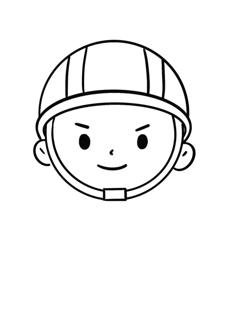 简笔画教程分享 消防员