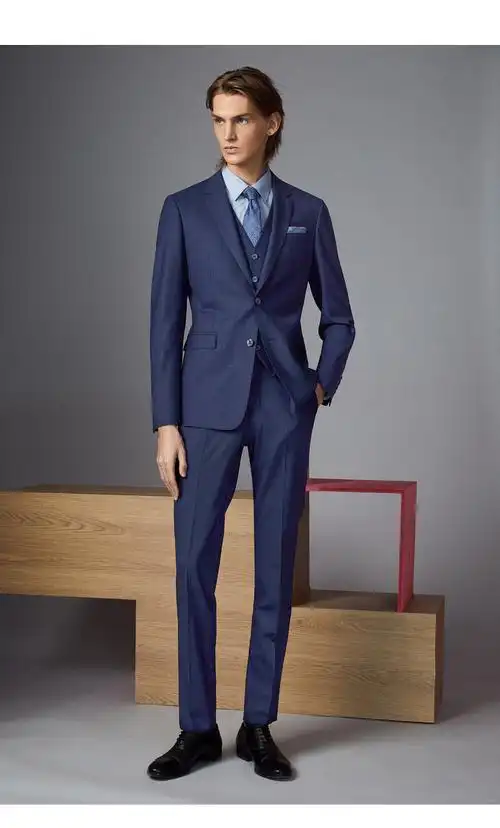 诺丁山2022年春夏季新款时尚商务休闲正装西服外套男士纯色西装男藏