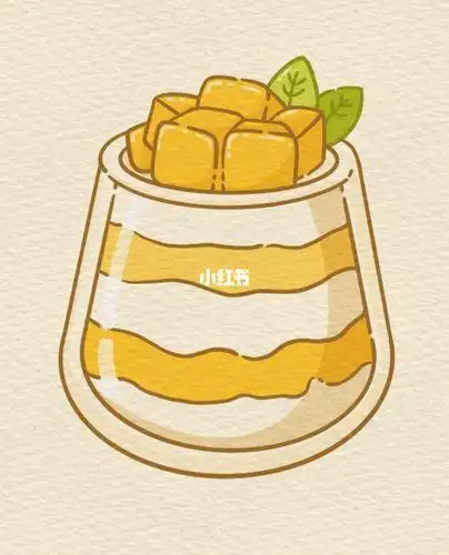 芒果布丁简笔画