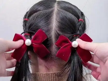 7-12岁女童过年发型两个辫子_辫子发型儿童女12岁_七岁小女孩扎辫子